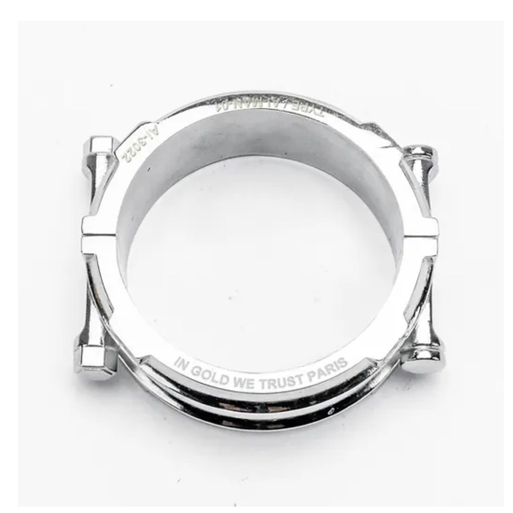 In Gold We Trust Paris Silver Piston Cuff